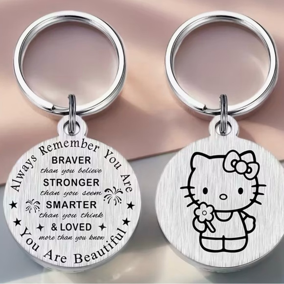 Hello Kitty Accessories - Hello Kitty Silver Keychain